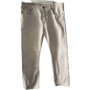 Isaia Mens Cotton Twill Jeans cream